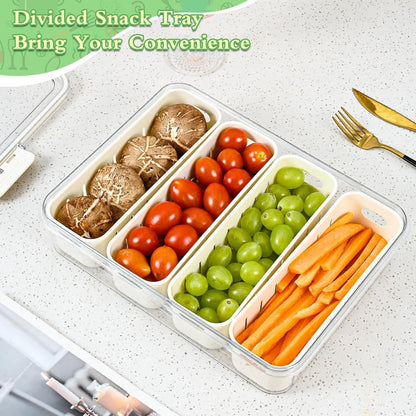 4 Compartment - Portable Fruit Storage Containers for Fridge
