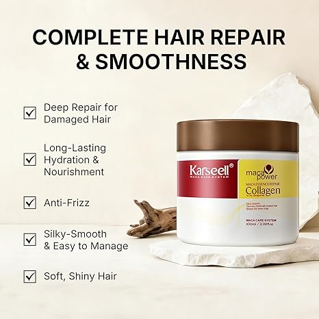 Karseell Collagen Hair Mask – Deep Repair Spa Treatment for Dry & Damaged Hair