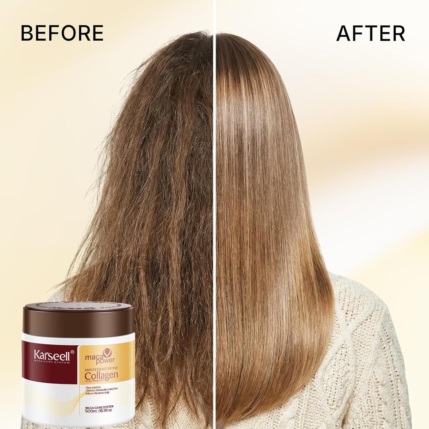 Karseell Collagen Hair Mask – Deep Repair Spa Treatment for Dry & Damaged Hair